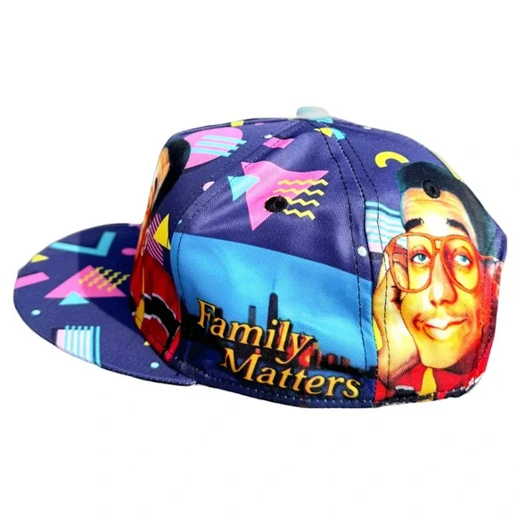 Retro Steve Urkel Flat Bill Cap - 90s Family Matters SnapBack Hat - Picture 2 of 7